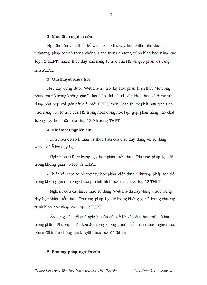 image for page Xây dựng và sử dụng website hỗ trợ dạy học phần kiến thức phương pháp tọa độ trong không gian trong chương trình hình học nâng cao lớp 12 trường trung học phổ thông