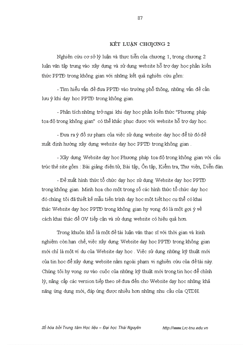 image for page Xây dựng và sử dụng website hỗ trợ dạy học phần kiến thức phương pháp tọa độ trong không gian trong chương trình hình học nâng cao lớp 12 trường trung học phổ thông