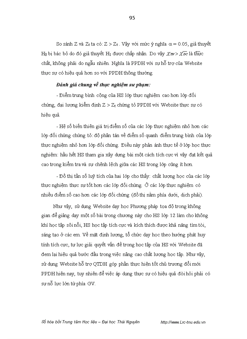 image for page Xây dựng và sử dụng website hỗ trợ dạy học phần kiến thức phương pháp tọa độ trong không gian trong chương trình hình học nâng cao lớp 12 trường trung học phổ thông