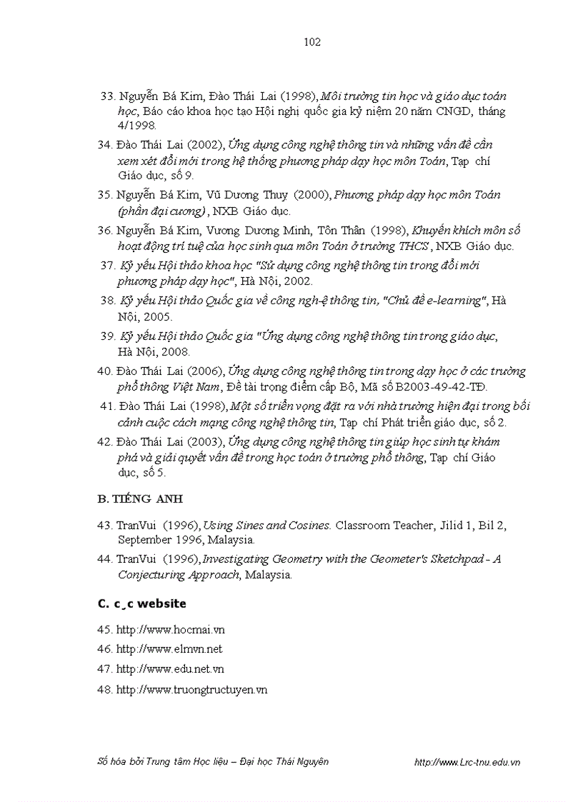 image for page Xây dựng và sử dụng website hỗ trợ dạy học phần kiến thức phương pháp tọa độ trong không gian trong chương trình hình học nâng cao lớp 12 trường trung học phổ thông