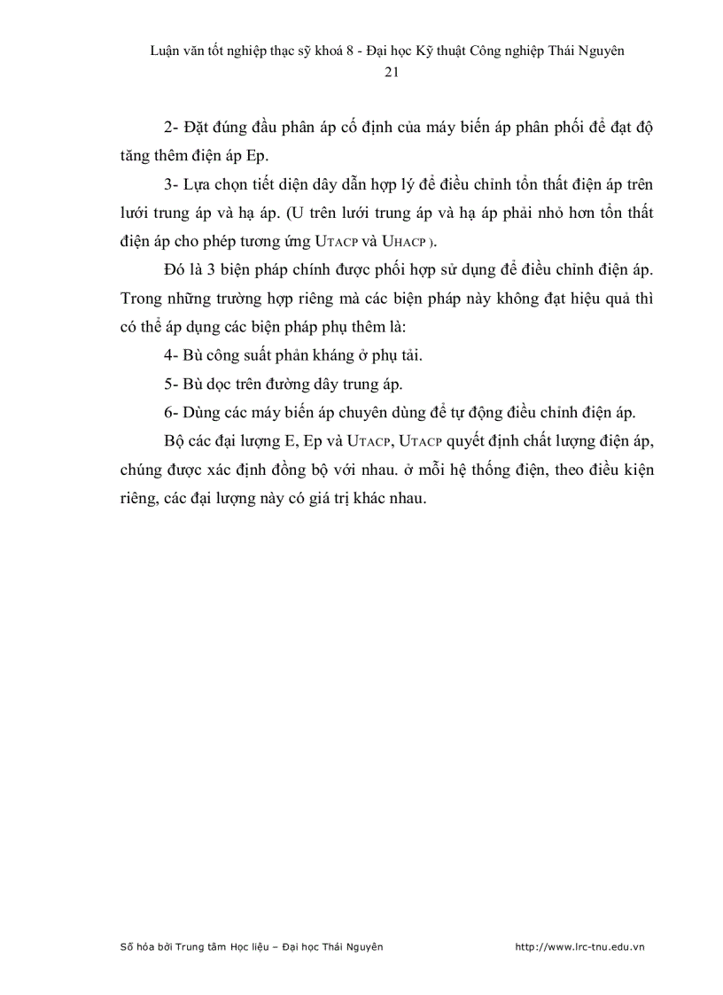 image for page Nghiên cứu các phương pháp điều chỉnh điện áp trong lưới phân phối điện áp dụng cải thiện chất lượng điện áp trong lưới phân phối điện hưng yên