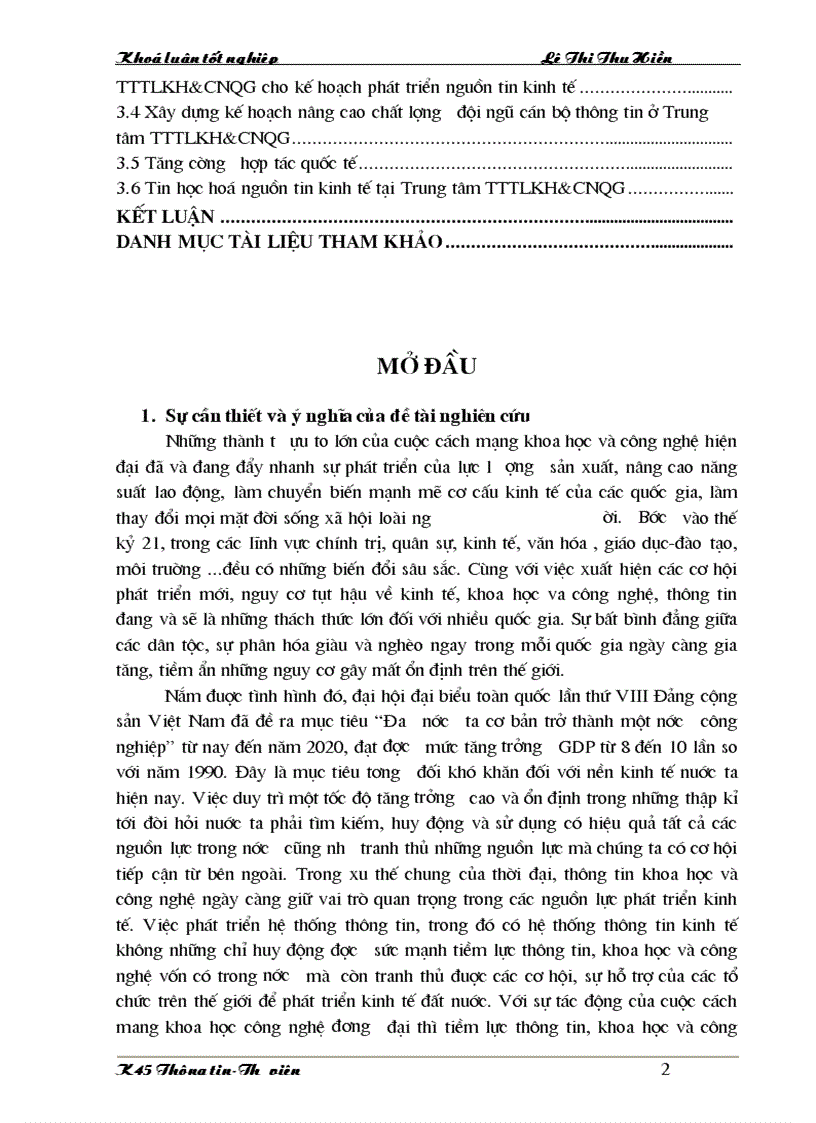 image for page Nguồn tin kinh tế tại trung tâm thông tin tư liệu khoa học và công nghệ quốc gia có ý nghĩa to lớn cả về mặt lí luận và thực tiễn