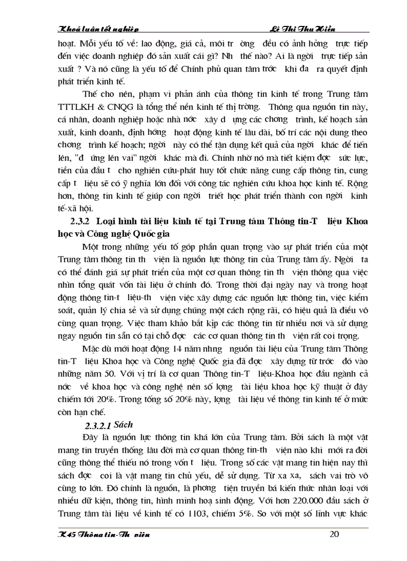 image for page Nguồn tin kinh tế tại trung tâm thông tin tư liệu khoa học và công nghệ quốc gia có ý nghĩa to lớn cả về mặt lí luận và thực tiễn