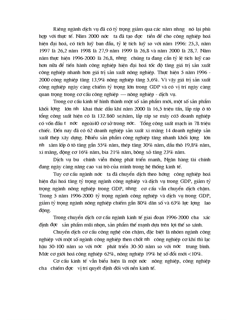 image for page Kế hoạch chuyển dịch cơ cấu ngành kinh tế giai đoạn 2001 2005 phương hướng và giải pháp thực hiện