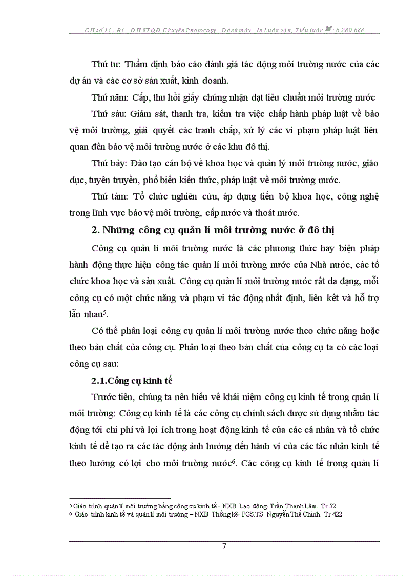 image for page Thực trạng va giải pháp của nhà nước trong việc giải quyết vấn đề môi trường nước ở đô thị hiện nay