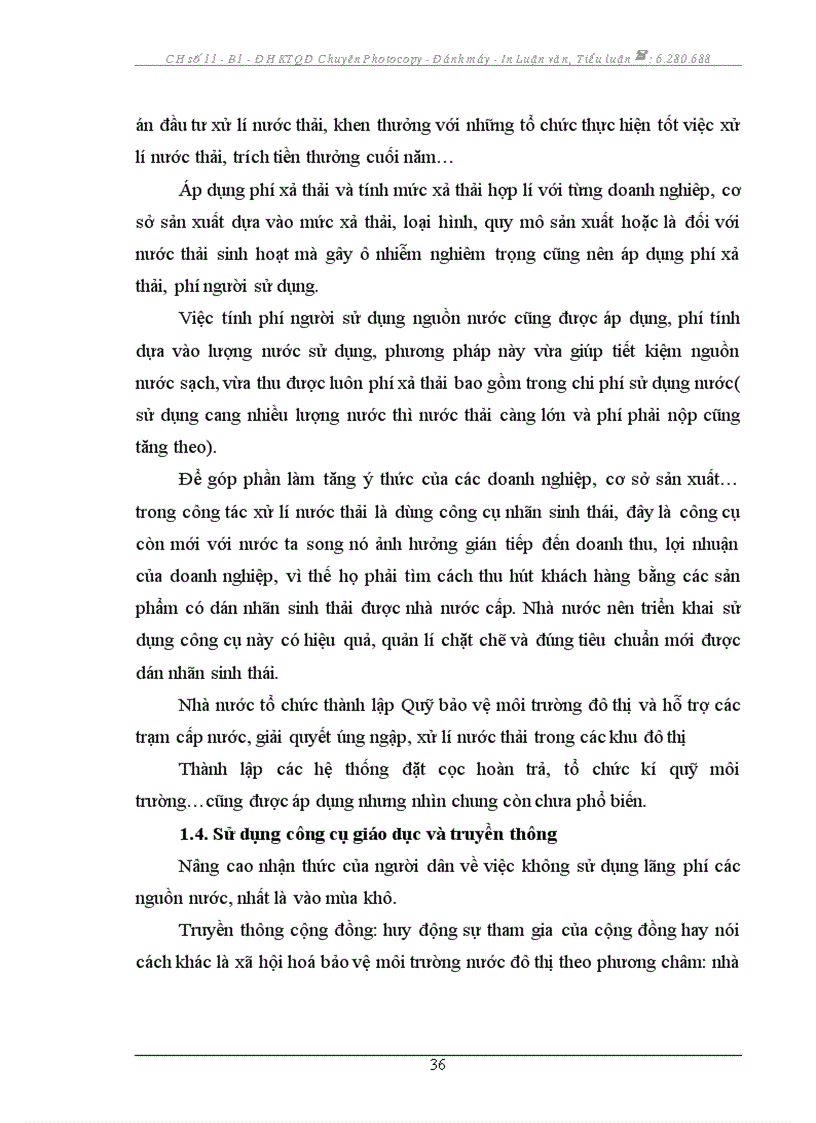 image for page Thực trạng va giải pháp của nhà nước trong việc giải quyết vấn đề môi trường nước ở đô thị hiện nay
