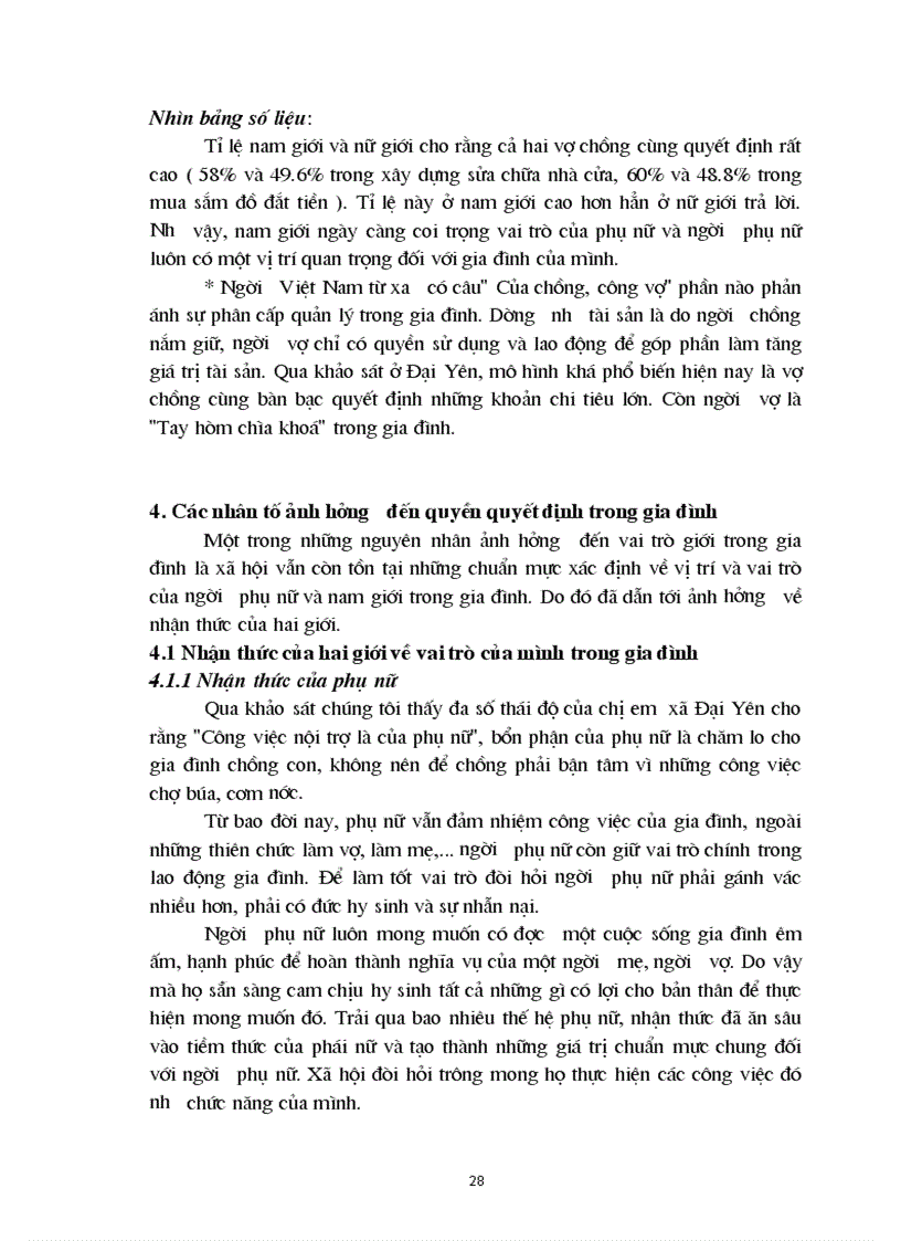 image for page Giới va quyền quyết định trong gia đình nông thôn ở vùng ven đô Qua khảo sát tại xã Đại Yên tỉnh quảng Ninh