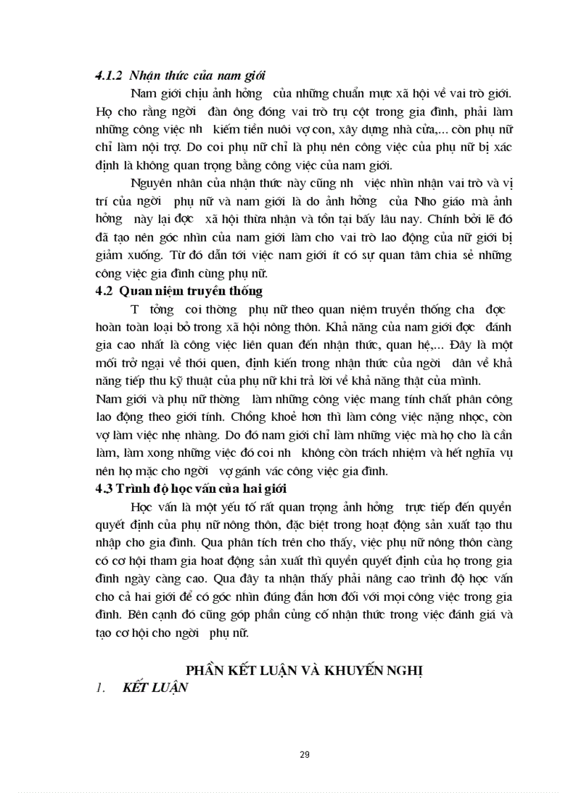 image for page Giới va quyền quyết định trong gia đình nông thôn ở vùng ven đô Qua khảo sát tại xã Đại Yên tỉnh quảng Ninh