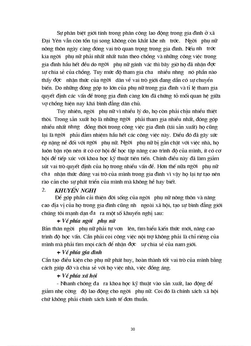image for page Giới va quyền quyết định trong gia đình nông thôn ở vùng ven đô Qua khảo sát tại xã Đại Yên tỉnh quảng Ninh