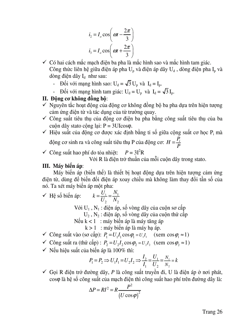 image for page Lựa chọn hệ thống bài tập hướng dẫn giải và giải bài tập vật lý Chương Dòng điện xoay chiều Lớp 12 Chương trình nâng cao