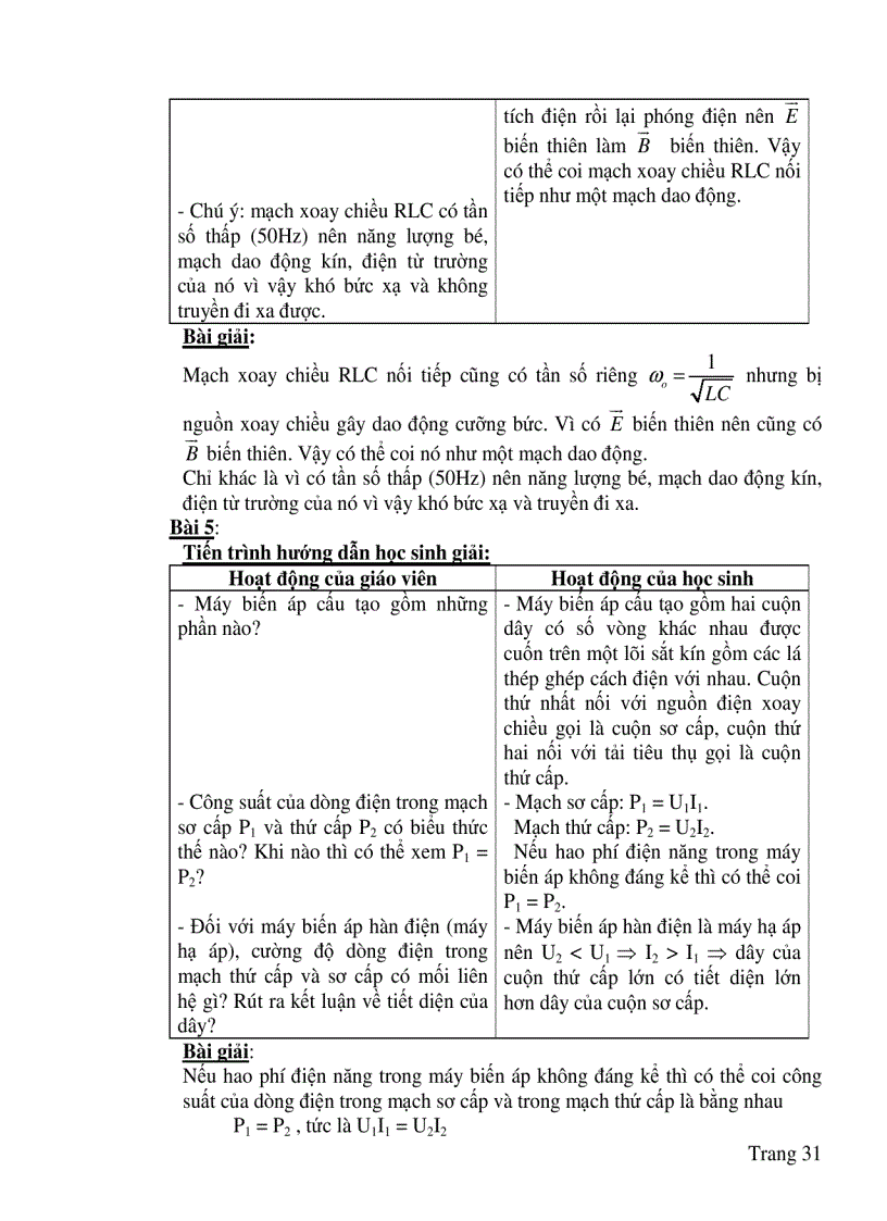 image for page Lựa chọn hệ thống bài tập hướng dẫn giải và giải bài tập vật lý Chương Dòng điện xoay chiều Lớp 12 Chương trình nâng cao