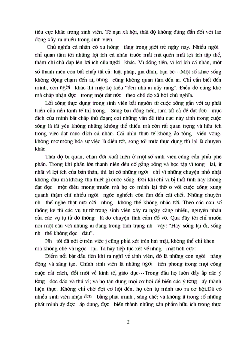 image for page Lối sống của sinh viên việt nam hiện nay thực trạng và kiến nghị
