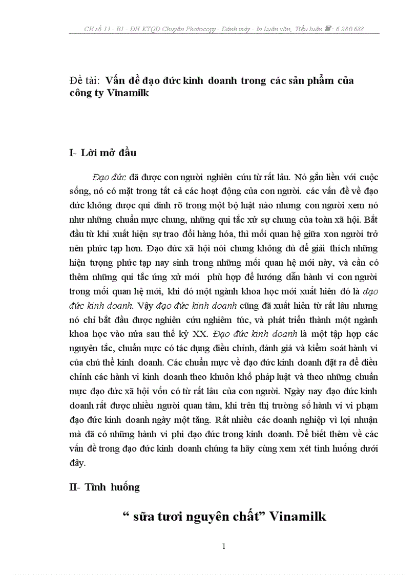 image for page Vấn đề đạo đức kinh doanh trong các sản phẩm của công ty Vinamilk