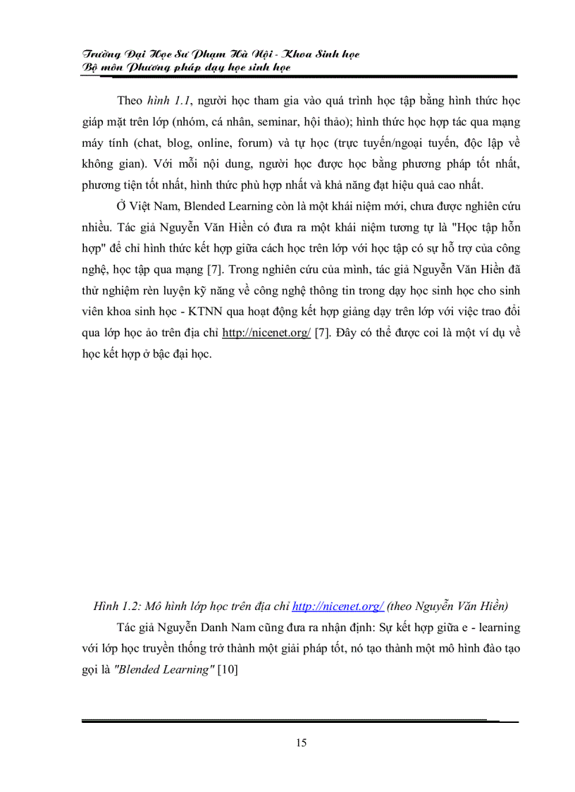 image for page Xây dựng mô hình học kết hợp để dạy sinh học 10 THPT nâng cao với sự hỗ trợ của phần mềm Moodle