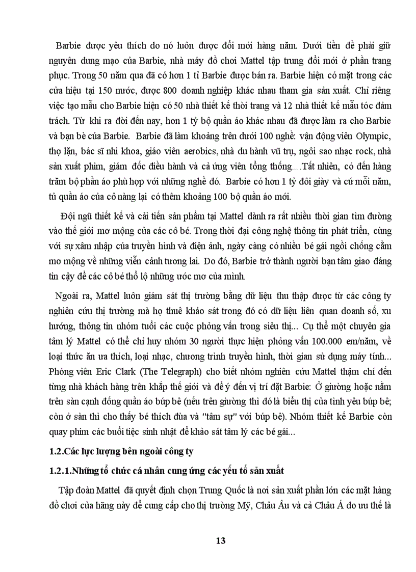 image for page Tác động của môi trường vi mô môi trường vĩ mô tới hoạt động marketing của tập đoàn Mattel