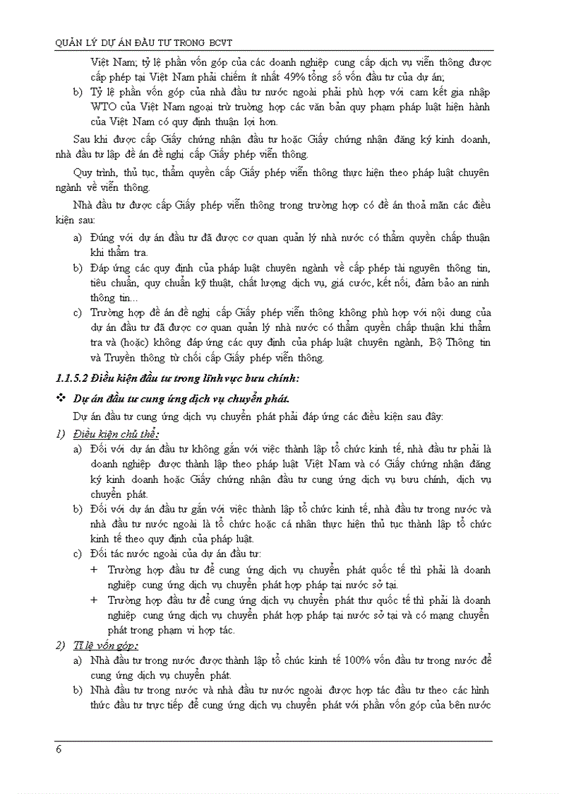 image for page Đánh giá dự án đầu tư Bưu Chính Viễn Thông