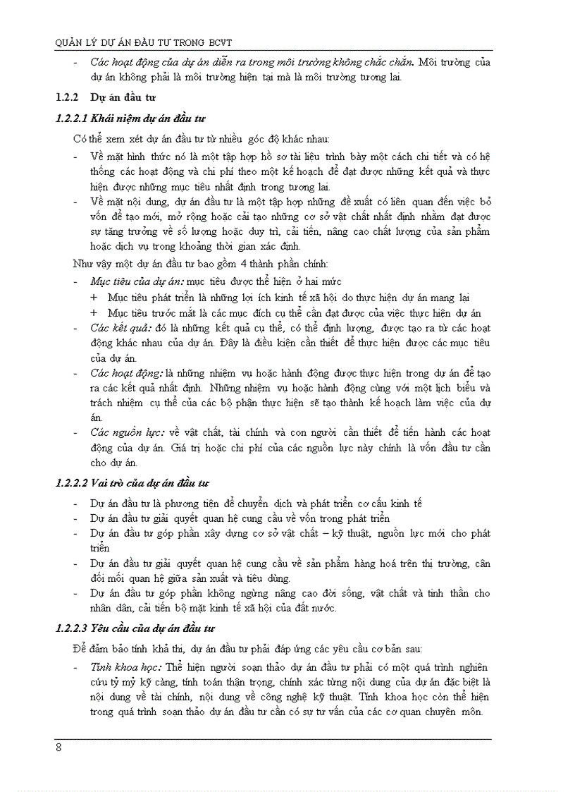 image for page Đánh giá dự án đầu tư Bưu Chính Viễn Thông