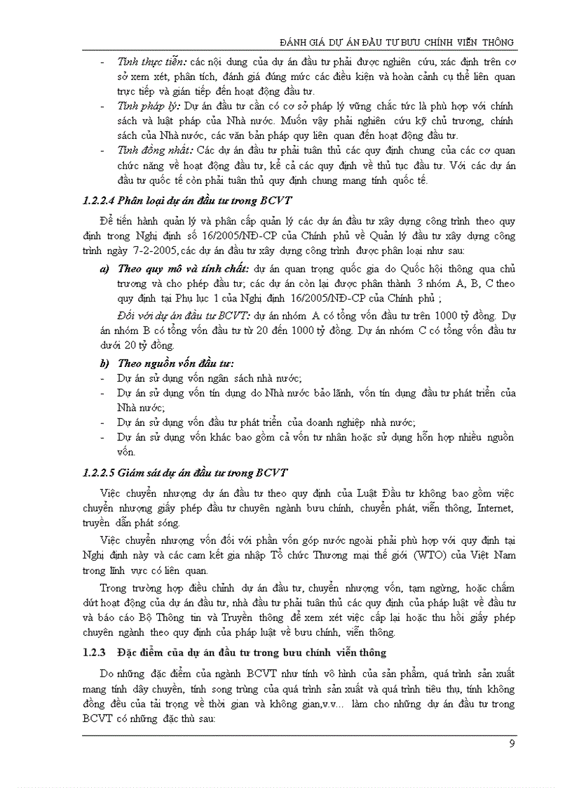 image for page Đánh giá dự án đầu tư Bưu Chính Viễn Thông