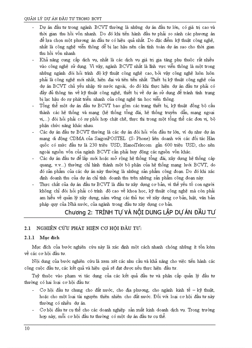 image for page Đánh giá dự án đầu tư Bưu Chính Viễn Thông