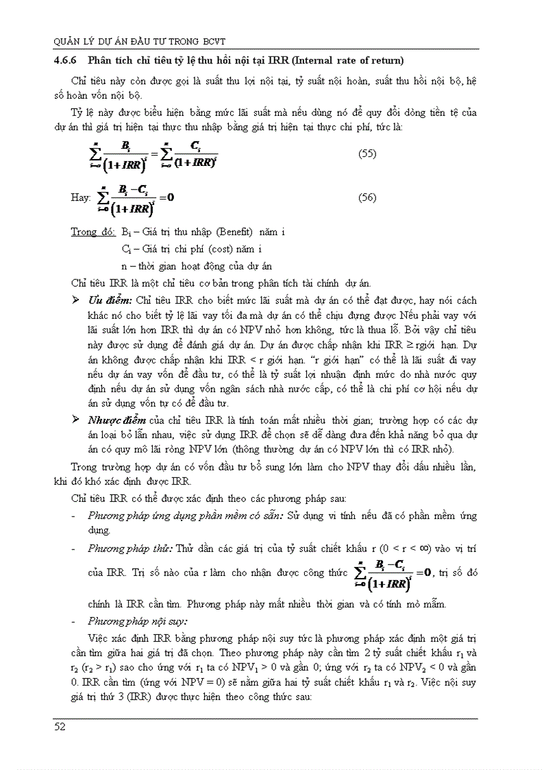 image for page Đánh giá dự án đầu tư Bưu Chính Viễn Thông