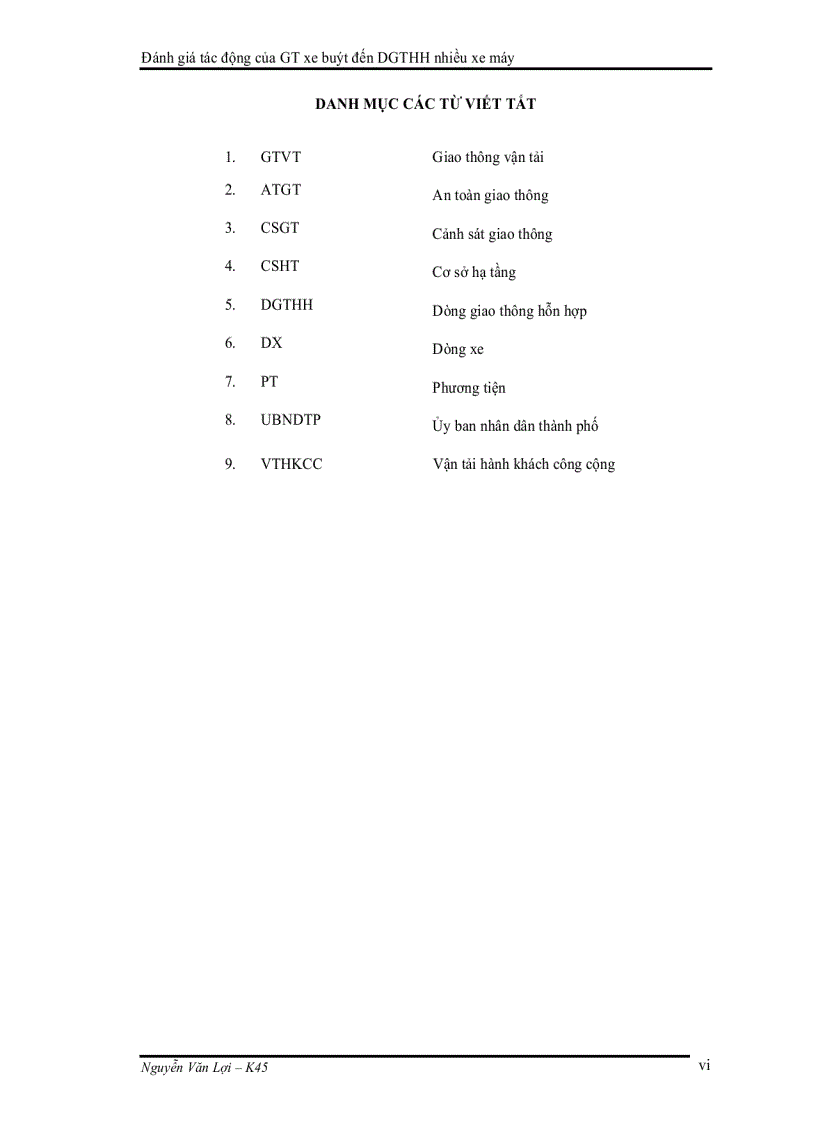 image for page Phân tích tác động của giao thông xe buýt đến dòng giao thông hỗn hợp nhiều xe máy trên tuyến lê duẩn