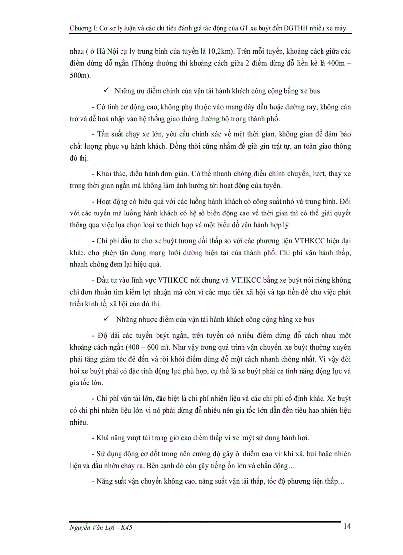 image for page Phân tích tác động của giao thông xe buýt đến dòng giao thông hỗn hợp nhiều xe máy trên tuyến lê duẩn