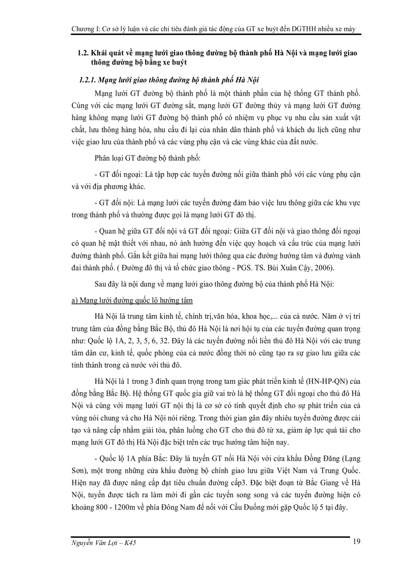 image for page Phân tích tác động của giao thông xe buýt đến dòng giao thông hỗn hợp nhiều xe máy trên tuyến lê duẩn
