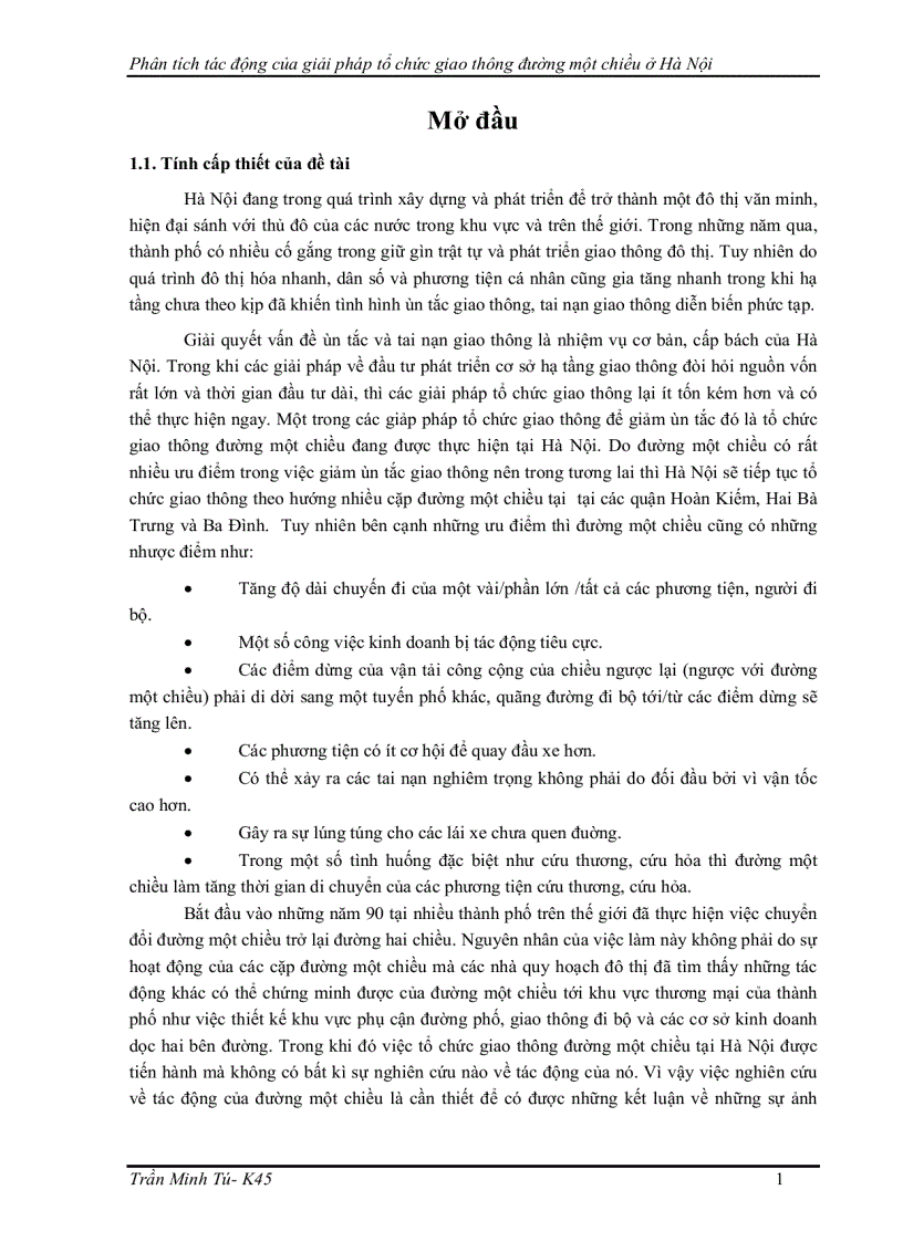 image for page Phân tích và đánh giá tác động của đường một chiều đến dòng giao thông