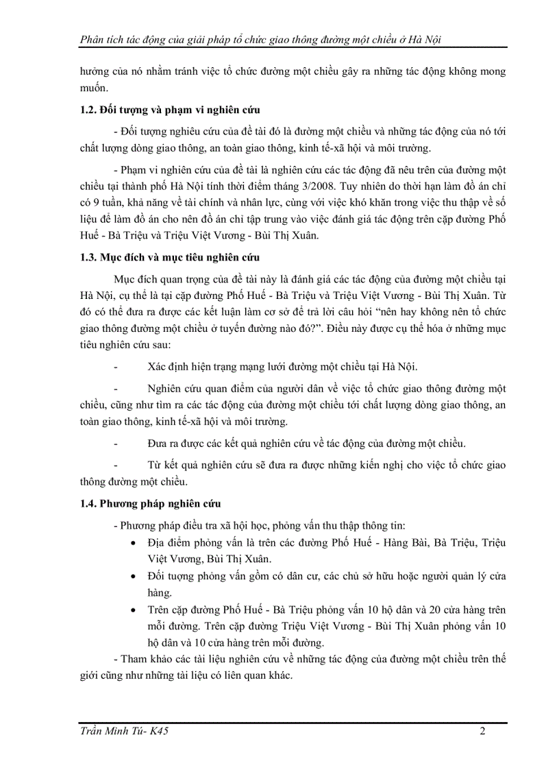 image for page Phân tích và đánh giá tác động của đường một chiều đến dòng giao thông