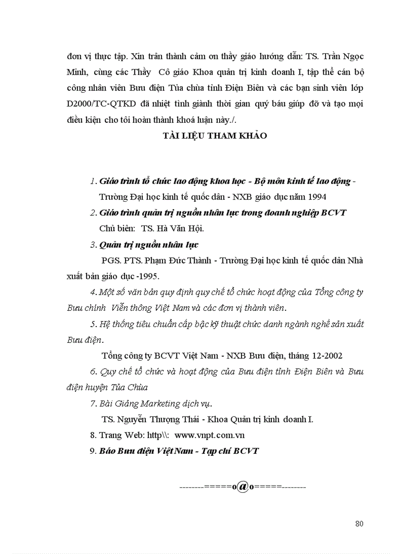 image for page Các biện pháp hoàn thiện công tác tổ chức lao động tại Bưu điện huyện Tủa chùa