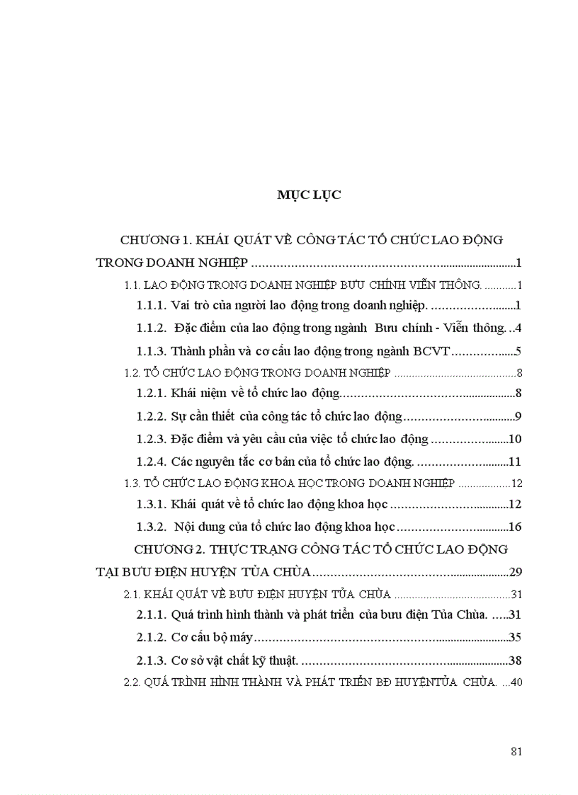 image for page Các biện pháp hoàn thiện công tác tổ chức lao động tại Bưu điện huyện Tủa chùa
