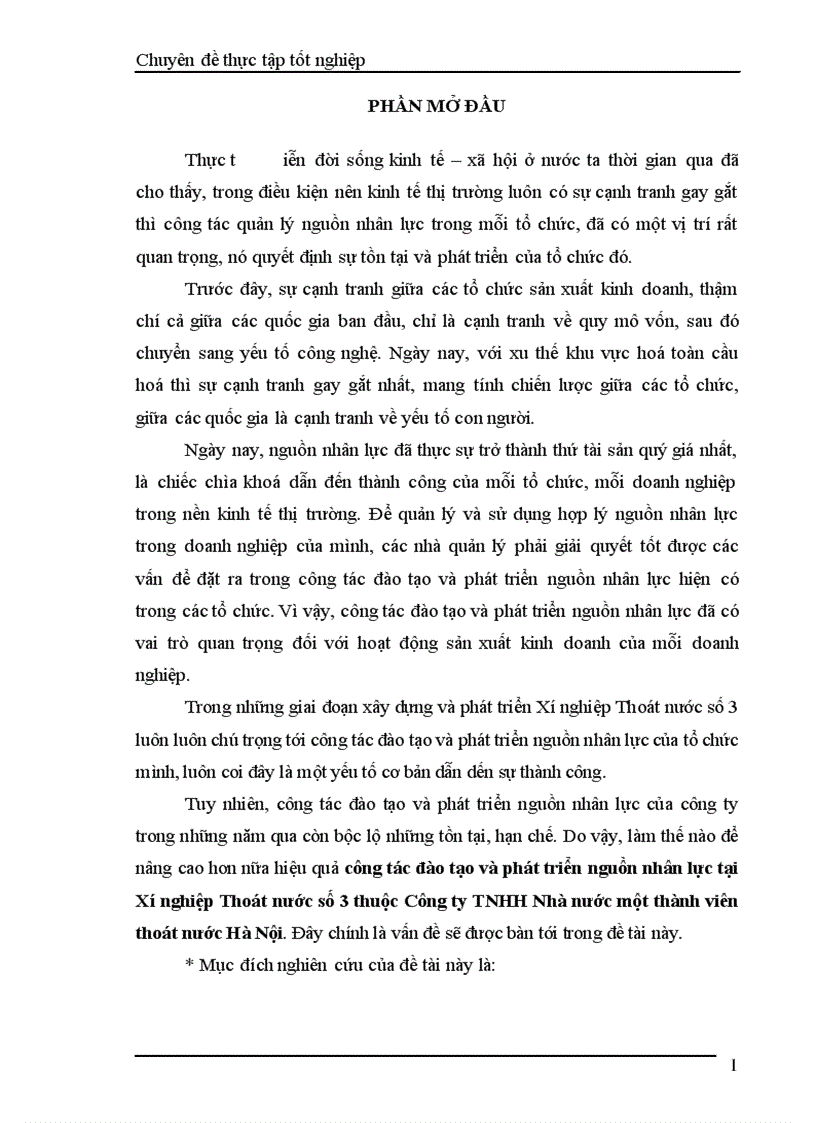 image for page Hiệu quả công tác đào tạo và phát triển nguồn nhân lực tại Xí nghiệp Thoát nước số 3 thuộc Công ty TNHH Nhà nước một thành viên thoát nước Hà Nội