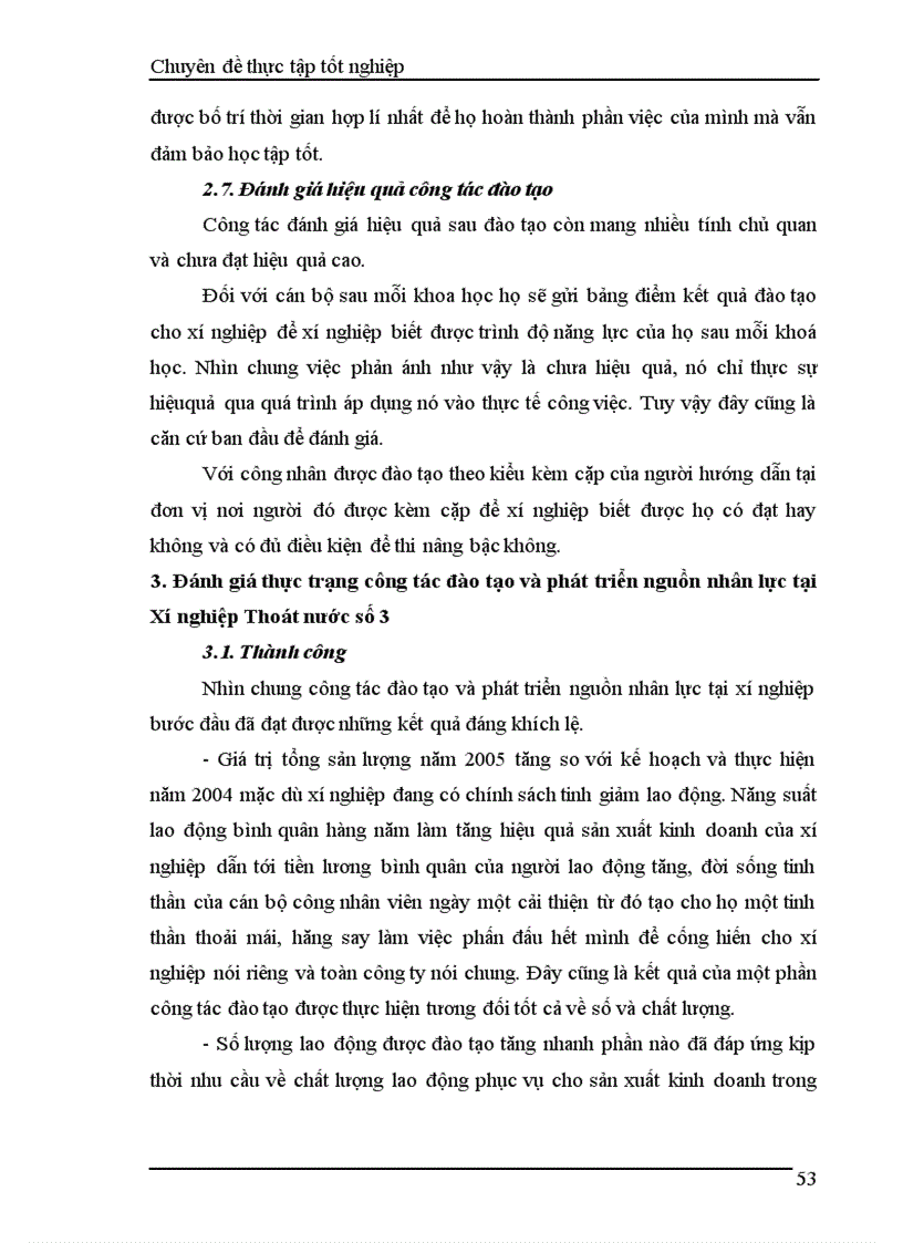 image for page Hiệu quả công tác đào tạo và phát triển nguồn nhân lực tại Xí nghiệp Thoát nước số 3 thuộc Công ty TNHH Nhà nước một thành viên thoát nước Hà Nội