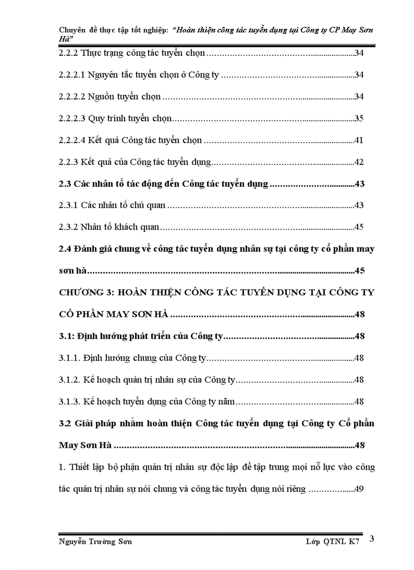 image for page Hoàn thiện công tác tuyển dụng nhân sự tại Công ty Cổ phần May Sơn Hà
