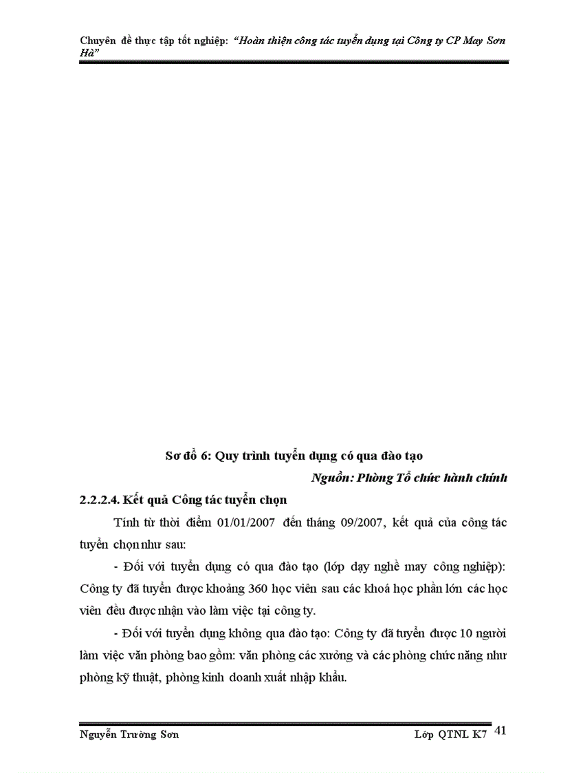 image for page Hoàn thiện công tác tuyển dụng nhân sự tại Công ty Cổ phần May Sơn Hà