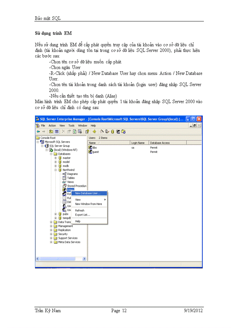 image for page Bảo mật SQL