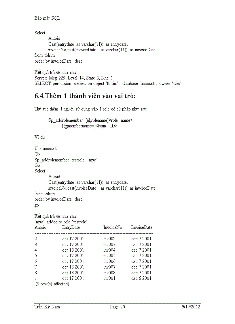 image for page Bảo mật SQL