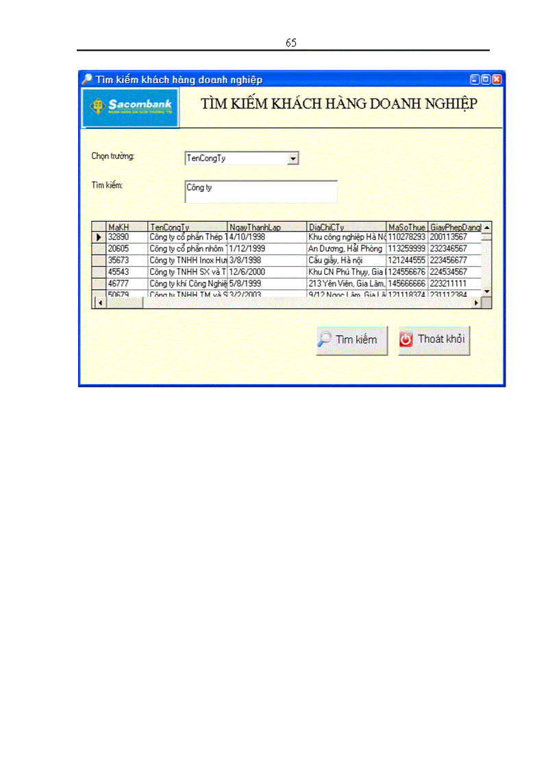 image for page Xây dựng hệ thống thông tin quản lý quan hệ khách hàng tại chi nhánh ngân hàng Sài Gòn Thương Tín ở Long Biên