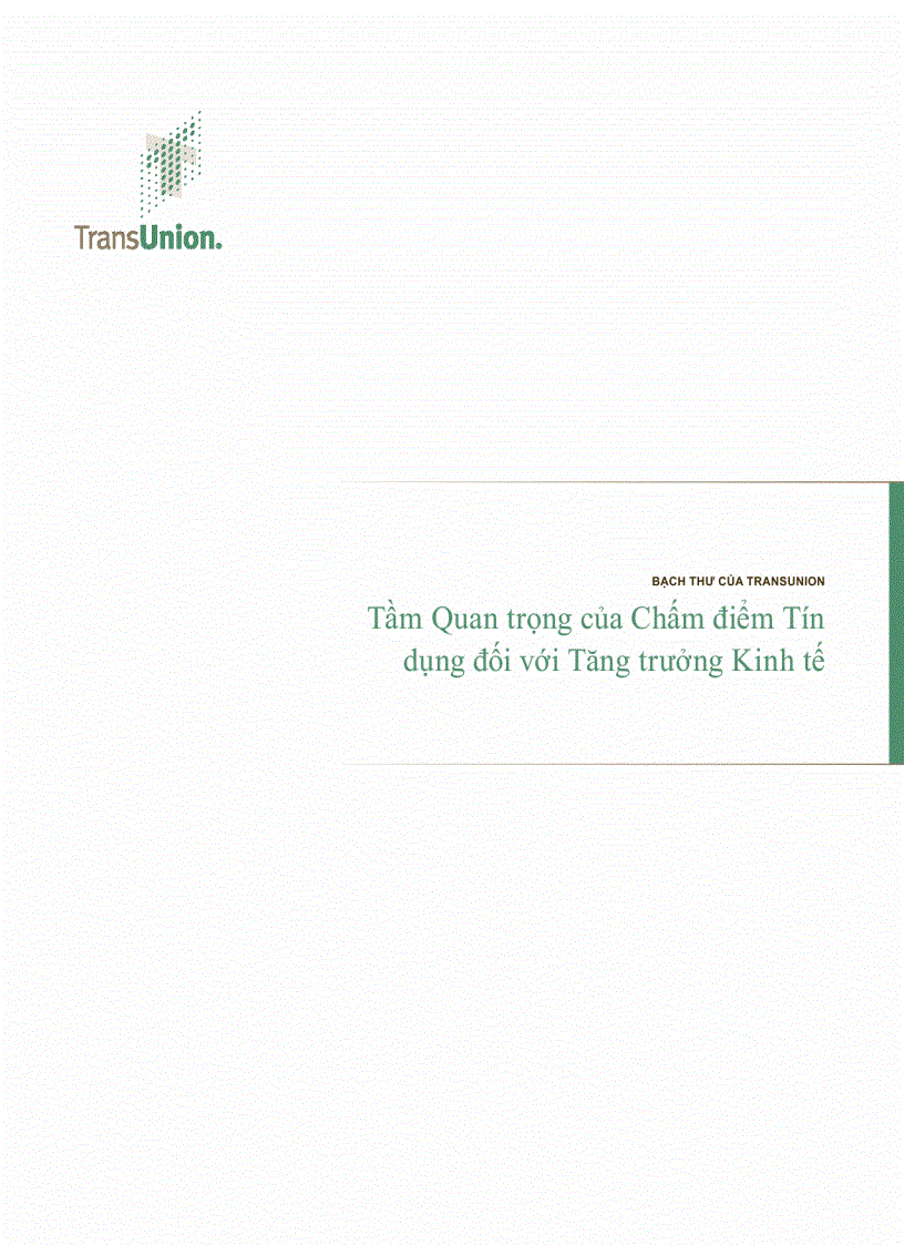 Tầm Quan trọng của Chấm điểm Tín dụng đối với Tăng trưởng Kinh tế