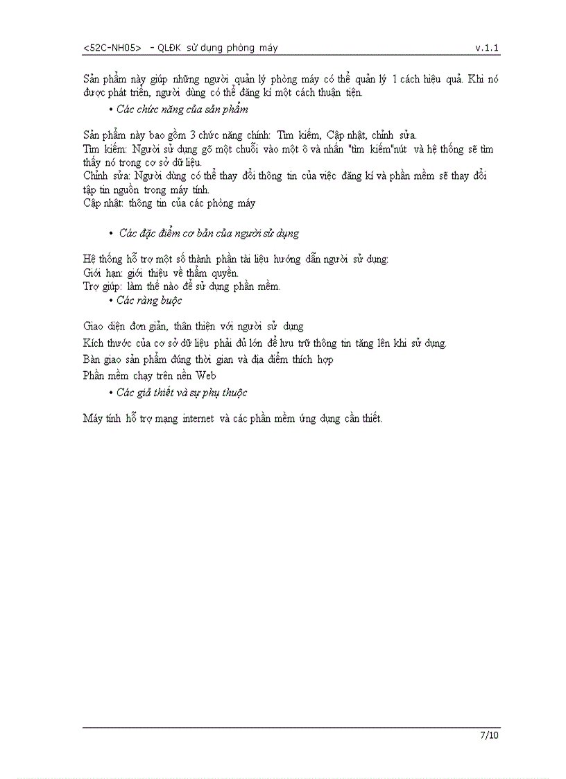 image for page Báo cáo Đặc tả yêu cầu phần mềm