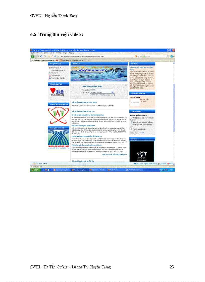 image for page Xây dựng website trang tin điện tử và thông tin khoa học của trung tâm tin học vĩnh long