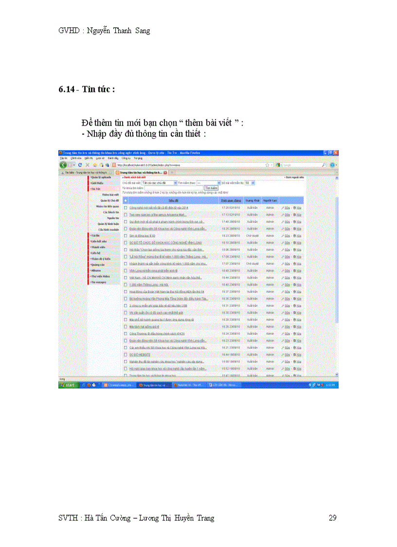 image for page Xây dựng website trang tin điện tử và thông tin khoa học của trung tâm tin học vĩnh long
