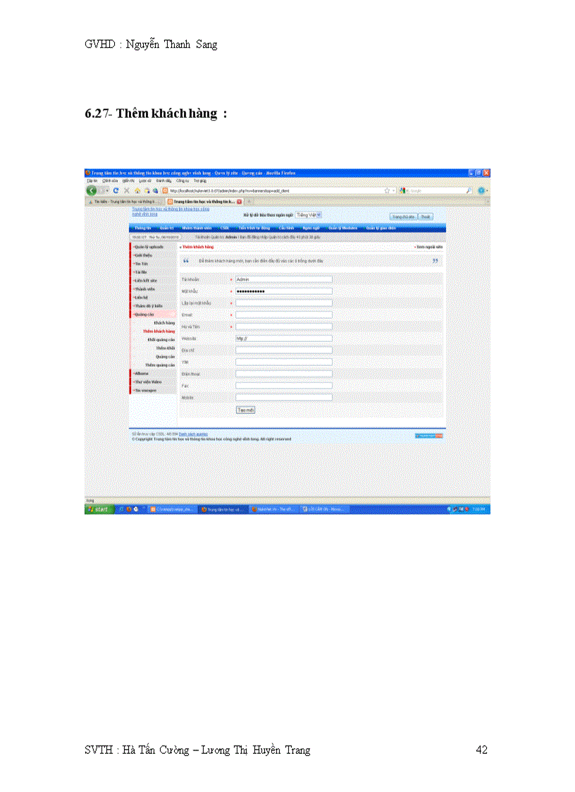image for page Xây dựng website trang tin điện tử và thông tin khoa học của trung tâm tin học vĩnh long