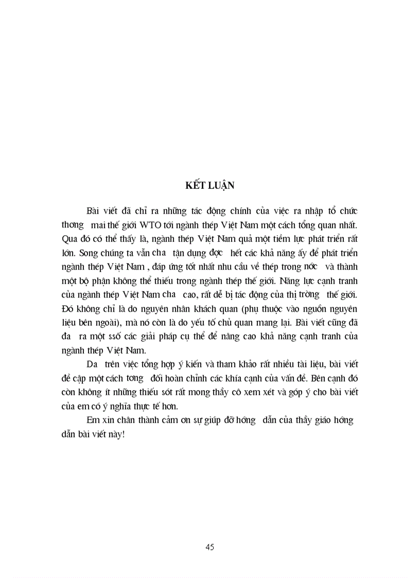 image for page Tác động của việc ra nhập tổ chức thương mại thế giới WTO tới ngành thép Việt Nam