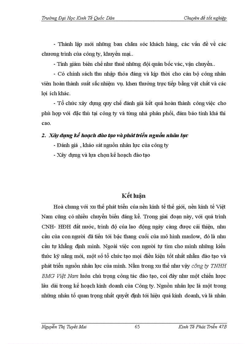 image for page Chiến lược đào tạo và phát triển nguồn nhân lực tại công ty TNHH BMG Việt Nam