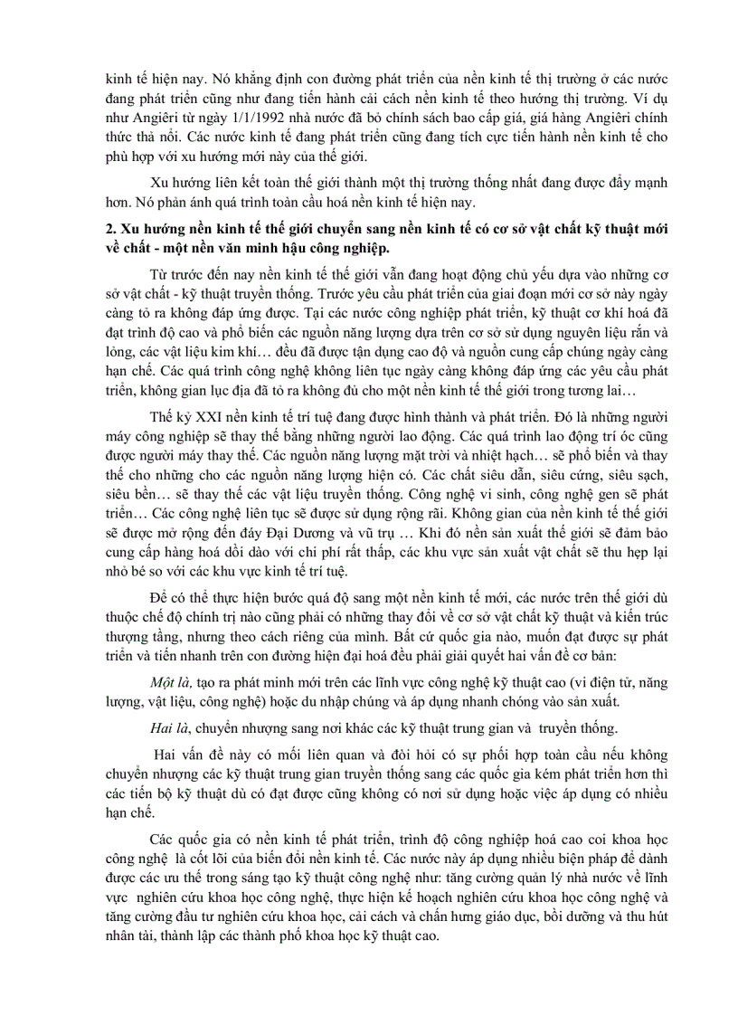 image for page Xu hướng phát triển nền kinh tế thế giới nửa đầu thế kỷ xxi