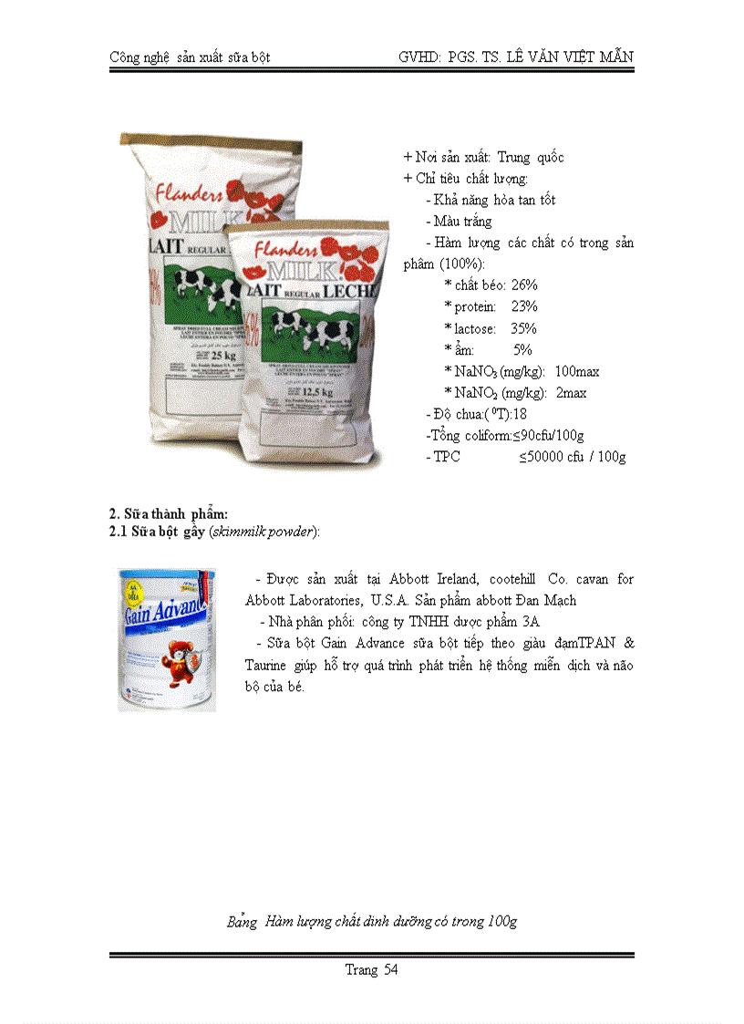 image for page Công nghệ sản xuất sữa bột