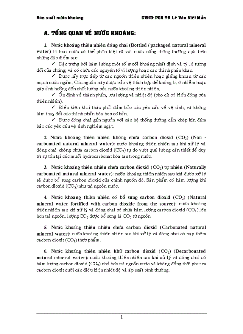 image for page Công nghệ sản xuất nước khoáng thiên nhiên đóng chai