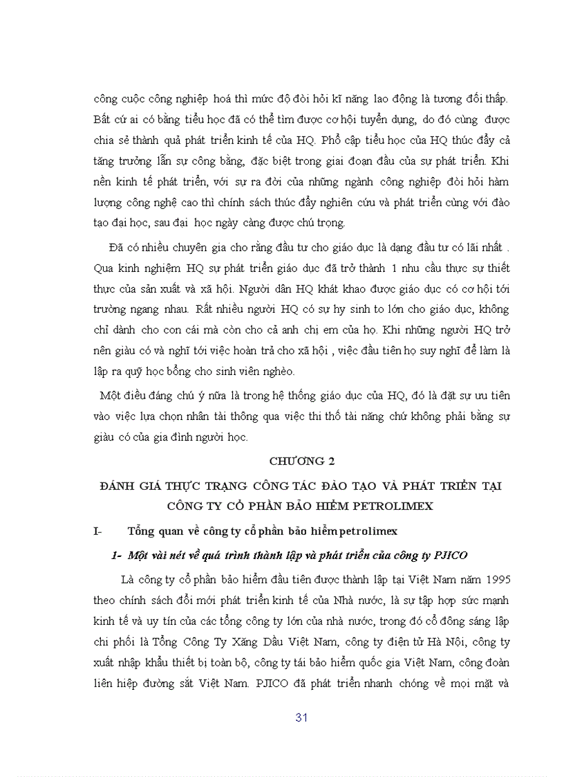 image for page Hoàn thiện công tác đào tạo và phát triển nguồn nhân lực tại Công ty cổ phần bảo hiểm Petrolimex