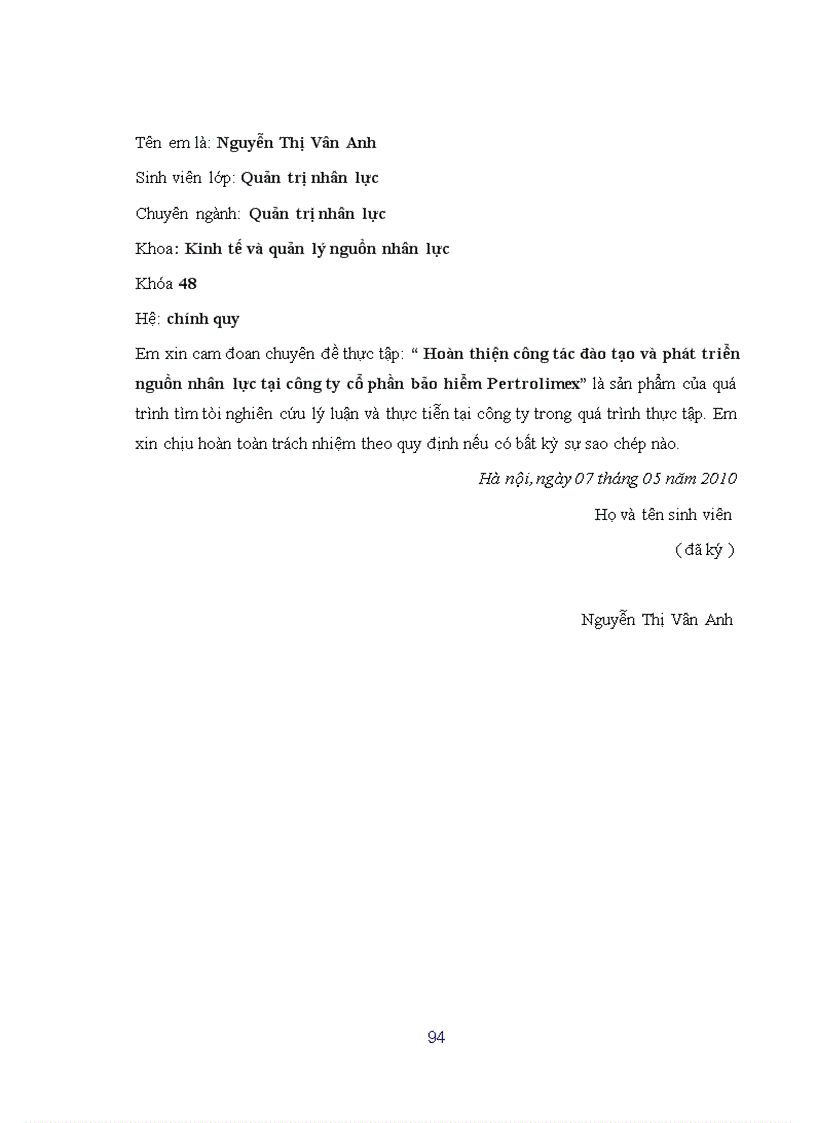 image for page Hoàn thiện công tác đào tạo và phát triển nguồn nhân lực tại Công ty cổ phần bảo hiểm Petrolimex